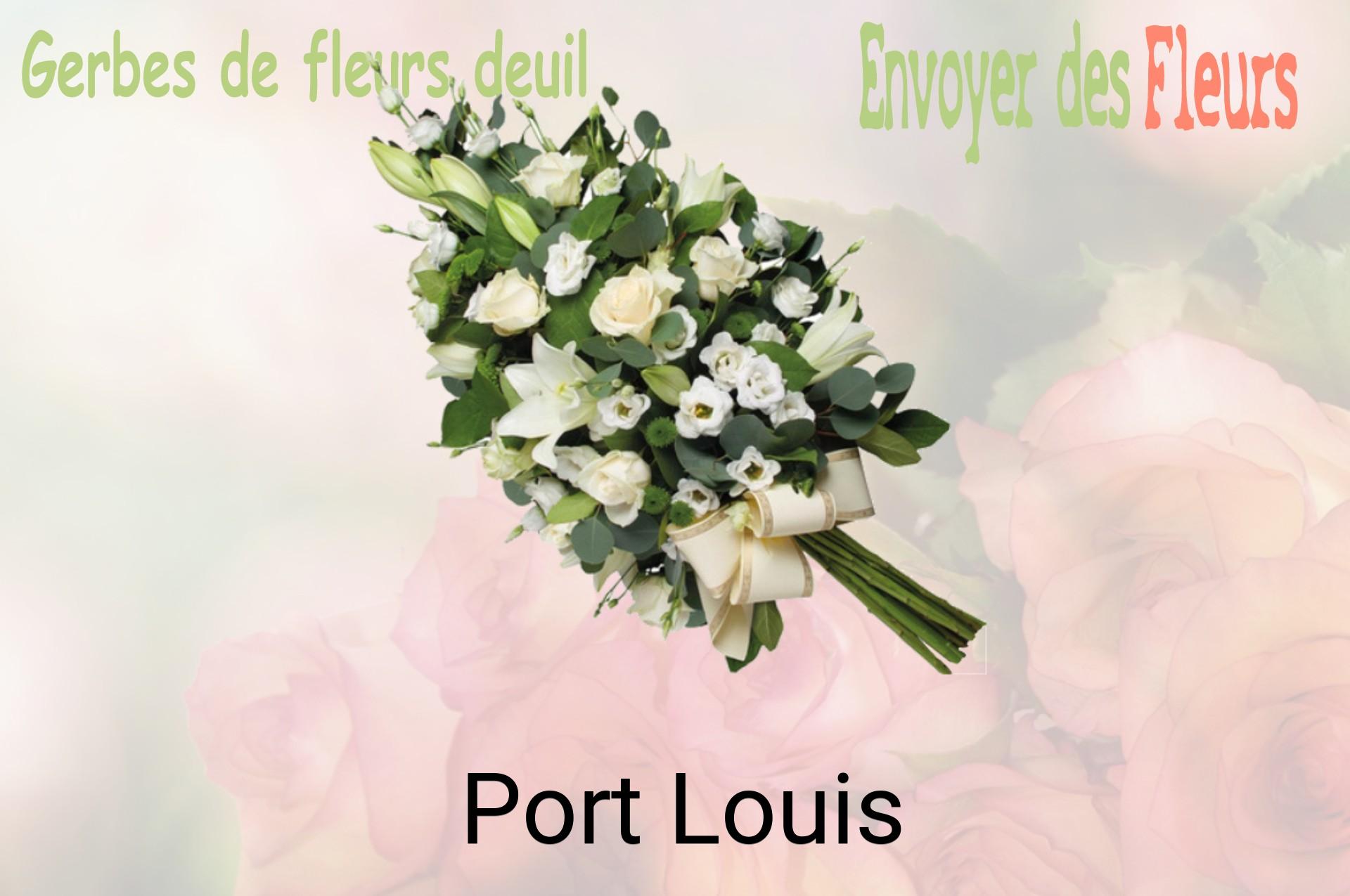 Gerbe de fleurs de deuil livrée à Port-Louis